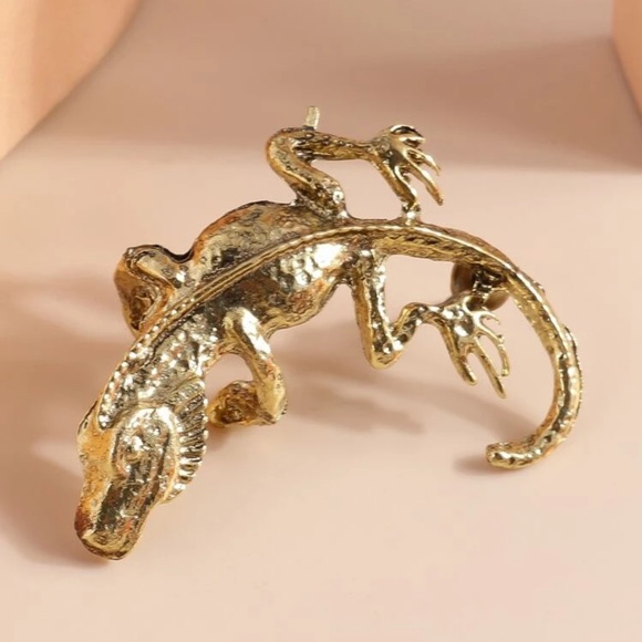 🦎 Awesome Single Lizard Iguana Chameleon Left Ear cuff 🦎 - Picture 6 of 12
